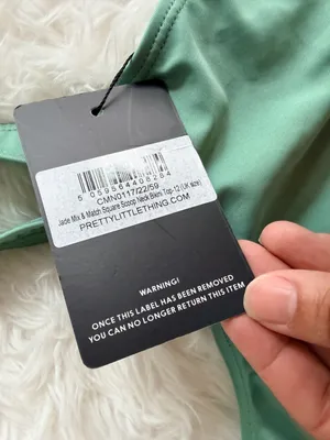 PrettyLittleThing Jade Mix & Match Square Neck Bikini Top US 8 thumbnail 2