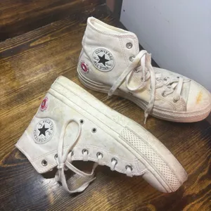 Converse White Hi Lift Platform‎ Floral Embroidered Sneakers Size 8 thumbnail 6