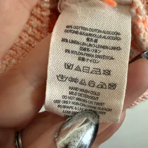 FREE PEOPLE | Electric City Coral Beachy Linen Cotton Round Neck Sweater Medium thumbnail 4
