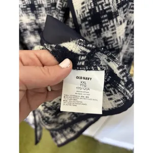 Old Navy Navy White Houndstooth Wool Blend Cardigan Jacket XXL Classic Pockets thumbnail 6