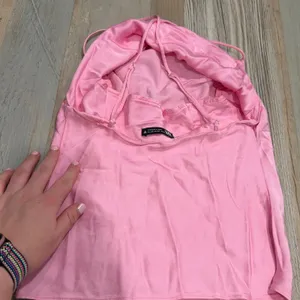 Zara Satin Cowl Neck Cami Top XS Pink Adjustable Straps Sleeveless Tank thumbnail 2