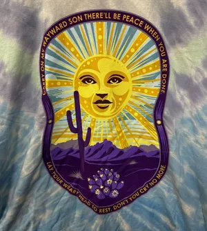 Kansas Carry On My Wayword Son Lyrircs Tie Dye Tshirt 2xl thumbnail 2