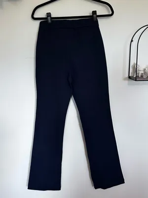 NWT J.Crew Factory Tall Navy Pull On Bootcut Pants Size 2T‎ thumbnail 2