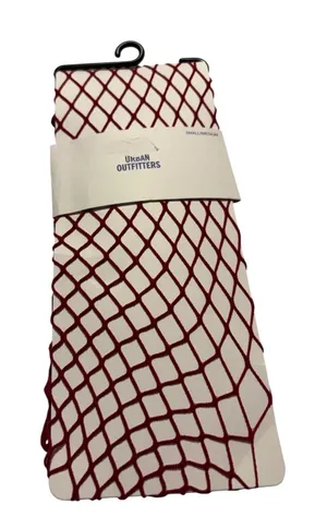 Urban Outfitters Womens Red Fishnet Tights Diamond Mesh Stockings S/M 94603479‎ thumbnail 1