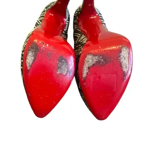 Christian Louboutin Daffodile Platform Pumps Heels Panama Geometrico Size 39 thumbnail 2