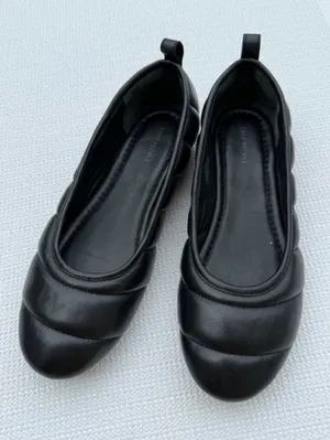 Free People Leather Slip On Ballet Flats Black Women’s Size 10 Round Toe thumbnail 2