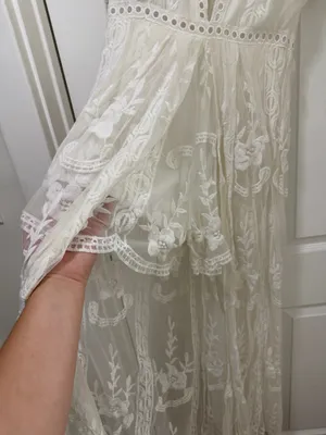 Showpo White lace romper with long skirt thumbnail 4