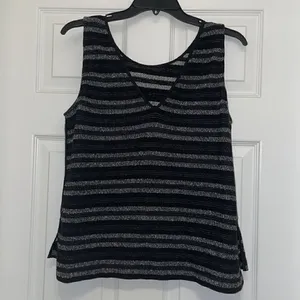 ✨Madewell Black & White Striped Terry Tank/Cami Top thumbnail 4