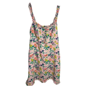 Urban Outfitters Robin Lace-Up Mini Dress Tropical Fruit Print Medium thumbnail 5