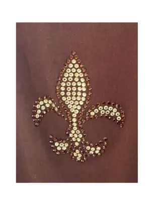 new Troo ❤︎︎ Crystal Embellished Fleur De Lis Thin Strap Tank Top ❤︎︎ Cocoa XL thumbnail 9
