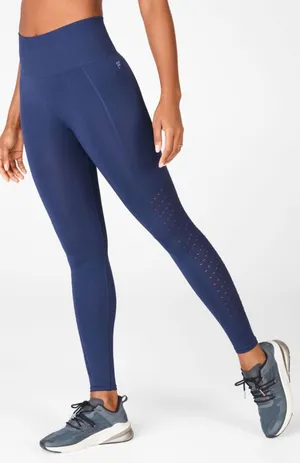 Fabletics Sync Seamless High-Waisted 7/8 Leggings in Navy Size XS New with Tags thumbnail 1