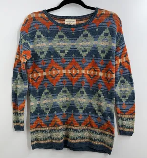Denim & Supply Ralph Lauren Sweater XS Southwestern Aztec Cotton Oversized thumbnail 1