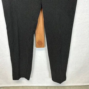 Zara Black‎ & White Dot Print High Rise Ankle Length Dress Pants Size 6 thumbnail 3