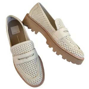 Like New Dolce Vita Leather Malila Loafers Ivory Size 7.5 thumbnail 2