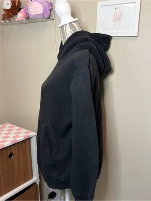 Lululemon unisex black hoodie cotton small quiet luxury goth casual preppy athle thumbnail 3