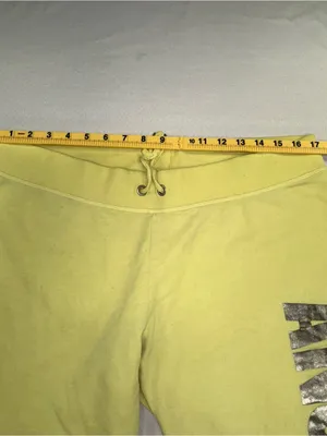 VTG Victoria's Secret Supermodel Essentials Bling Angel Wings Sweat Set Yellow L thumbnail 14