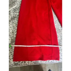 Lulu’s Red Strapless Wide‎ Leg Jumpsuit XS Classic Minimalist Chic Wedding Guest thumbnail 7