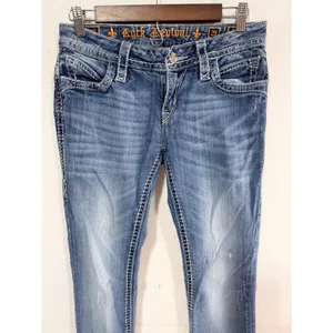 Rock Revival Johanna Straight Jeans Women's 28 Blue RJ8250T25 Embellished Boho thumbnail 6