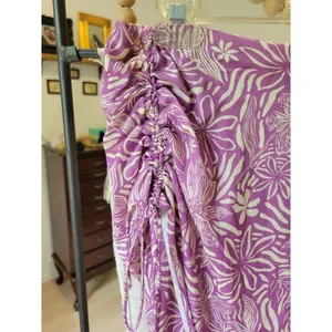NEW free people sz 10 purple floral high waist slit skirt mulberry floral maxi thumbnail 3