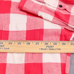 Pact Organic Cotton Mila Flannel Shirt Women M Red White Gingham Plaid Button Up thumbnail 8