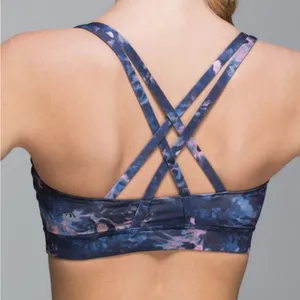 LULULEMON Energy Bra in Moody Mirage Bark Berry Deep‎ Navy / Naval Blue size 4 thumbnail 4