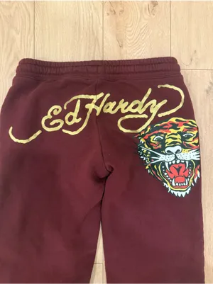 Ed Hardy Retro Tiger Sweatpants Size Medium thumbnail 11