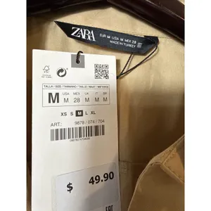 Zara Utility Beige Safari Mini Shirt‎ Dress/jumpsuit Size M thumbnail 9