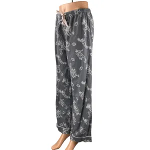 P.J. Salvage Game Day Gray Football Graphic Flannel Sleepwear Pajama Pants Sz S thumbnail 2