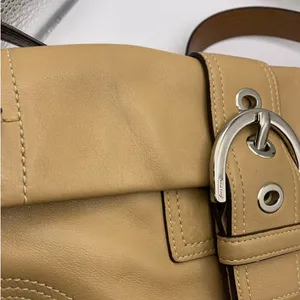Vintage COACH Y2k Soho Saddle Tan Flap Shoulder Bag thumbnail 12