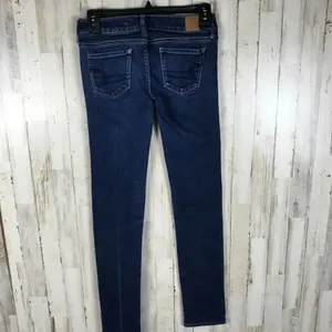 American Eagle AE Skinny Blue Jeans Dark Wash 0 v6x thumbnail 3