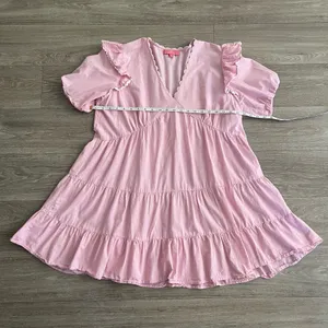 Simply Southern pink ruffle baby doll dress - large thumbnail 4