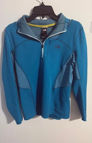 The North Face Womens 1/4 Zip Pullover - Teal Blue Midlayer - Active Pullover  thumbnail 1