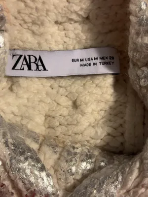 Zara Cable Knit Sweater Size Medium thumbnail 5