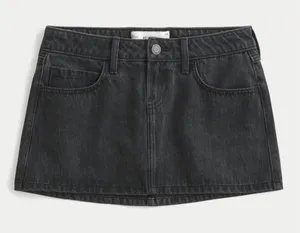 Hollister Black Jean Skirt thumbnail 1