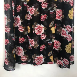 Dark Floral Sheer Maxi Skirt Samll Double Slit Romantic Dark Fairy Whimsigoth thumbnail 5