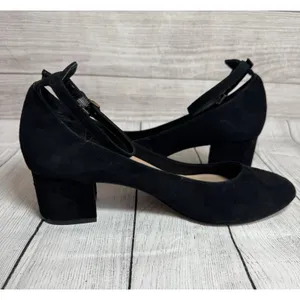 Steven by Steve Madden Black Size 8.5 Mary Jane Pump With Ankle Strap SUEDE thumbnail 4