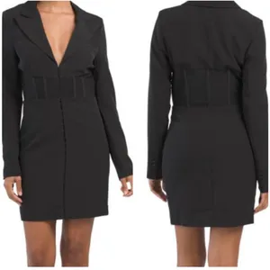 Bardot Black Corset Blazer Mini Dress thumbnail 2