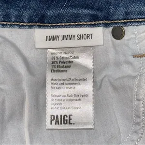 Paige Denim Women’s Size 24 Medium Blue Wash Jimmy Jimmy Cut Off Jean Shorts thumbnail 6