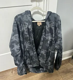 new heavy duty hooded rain jacket thumbnail 1