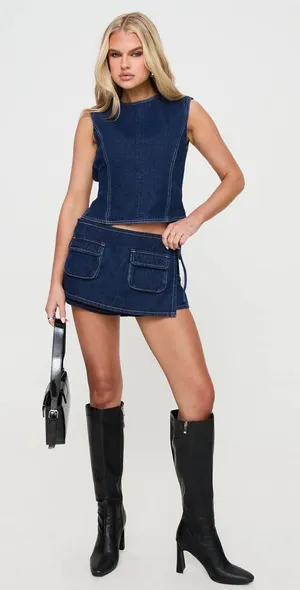 Denim Princess Polly Set Two-Piece thumbnail 1