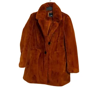 SAM EDELMAN Faux Fur Coat in Cognac, Size Large, New without tag thumbnail 7