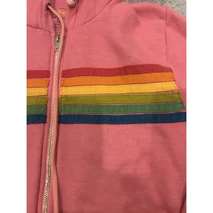 Aviator Nation Petal Pink Serape 6 Stripe Hoodie And Sweatpants Set Tracksuit thumbnail 3