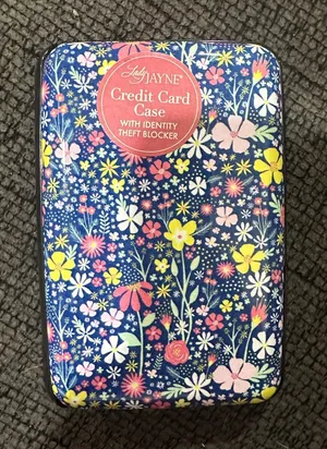 Lady Jayne Navy Floral Credit Card Case with RFID Protection thumbnail 1