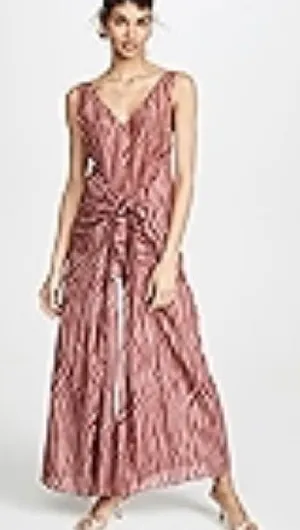 Diane Von Furstenberg Acella Jumpsuit in Malton Burlwood Animal Print Red Small thumbnail 1
