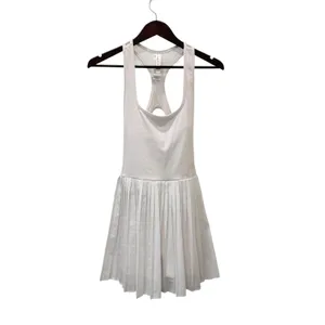Fabletics Dress Womens Small White Tank Pleated Tennis Skater Racerback Athletic thumbnail 2