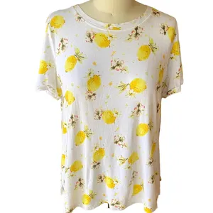 ANTHROPOLOGIE Vintage Flowers & Lemons T-Shirt by MEADOW RUE ~ Women's LARGE thumbnail 3