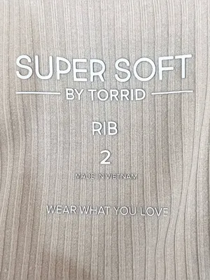 NWT Torrid Super Soft Ribbed High Neck Sleeveless Tank Top Size 2X Cream Gray thumbnail 8