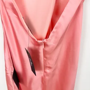 Lulus Satin Mini Halter Dress Pink Sleeveless Party Glam Backless Small NWT thumbnail 9