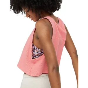 OFFLINE By Aerie Wow! Waffle Tank Top size small color rose pink soft shirt Euc thumbnail 4