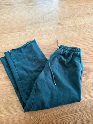 Teal Wide-Leg Sweatpants thumbnail 3